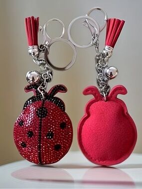 New Ladybug Keychain Charm - Red